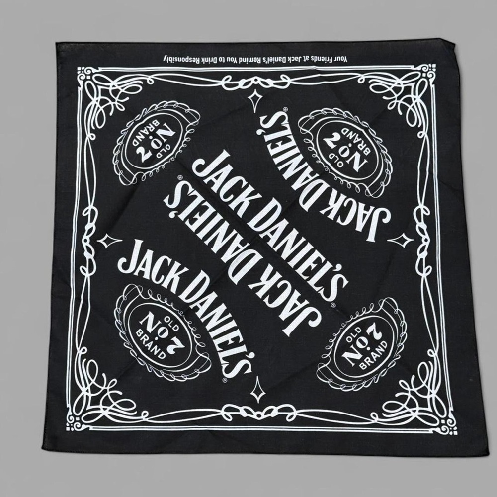 Jack Daniels Black and White bandana